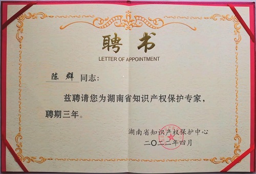湖南省知識產權保護專家